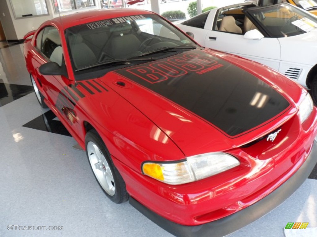 1994 Mustang GT Boss Shinoda Coupe - Vibrant Red / Grey photo #7