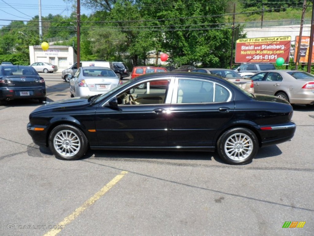 Ebony Black 2008 Jaguar X-Type 3.0 Sedan Exterior Photo #50324349
