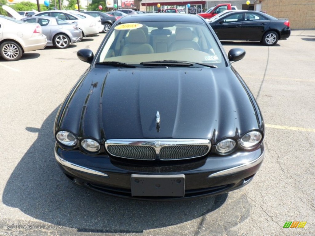Ebony Black 2008 Jaguar X-Type 3.0 Sedan Exterior Photo #50324406