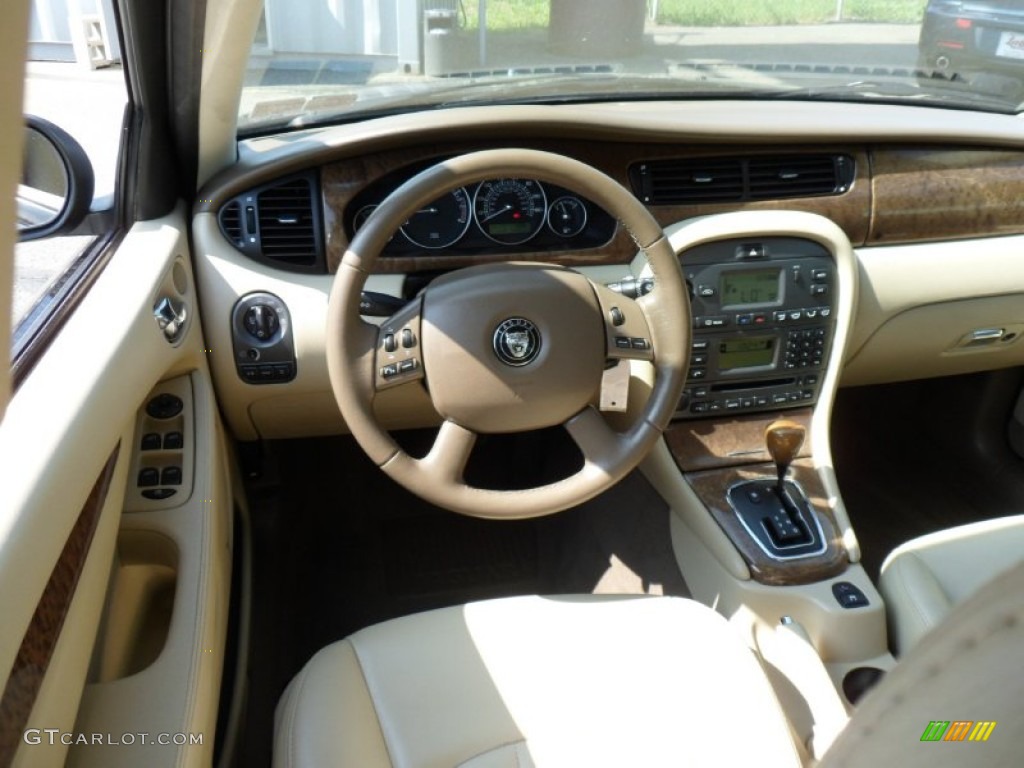 2008 Jaguar X-Type 3.0 Sedan Champagne Dashboard Photo #50324466