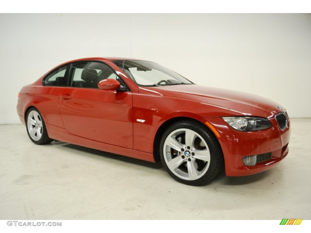 2009 3 Series 335i Coupe - Crimson Red / Black photo #2