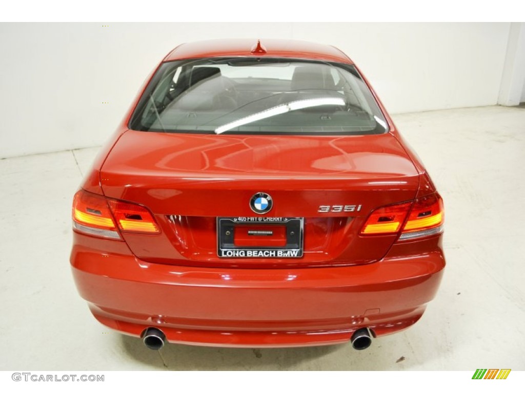 2009 3 Series 335i Coupe - Crimson Red / Black photo #7