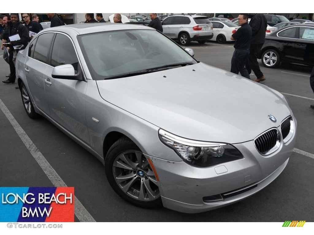 2010 5 Series 535i Sedan - Titanium Silver Metallic / Black photo #1