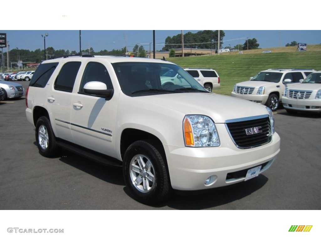 White Diamond Tintcoat 2011 GMC Yukon SLT 4x4 Exterior Photo #50326611