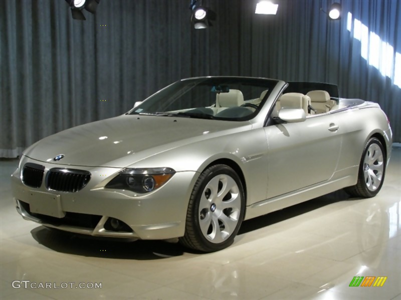 2004 6 Series 645i Convertible - Titanium Silver Metallic / Creme Beige photo #1