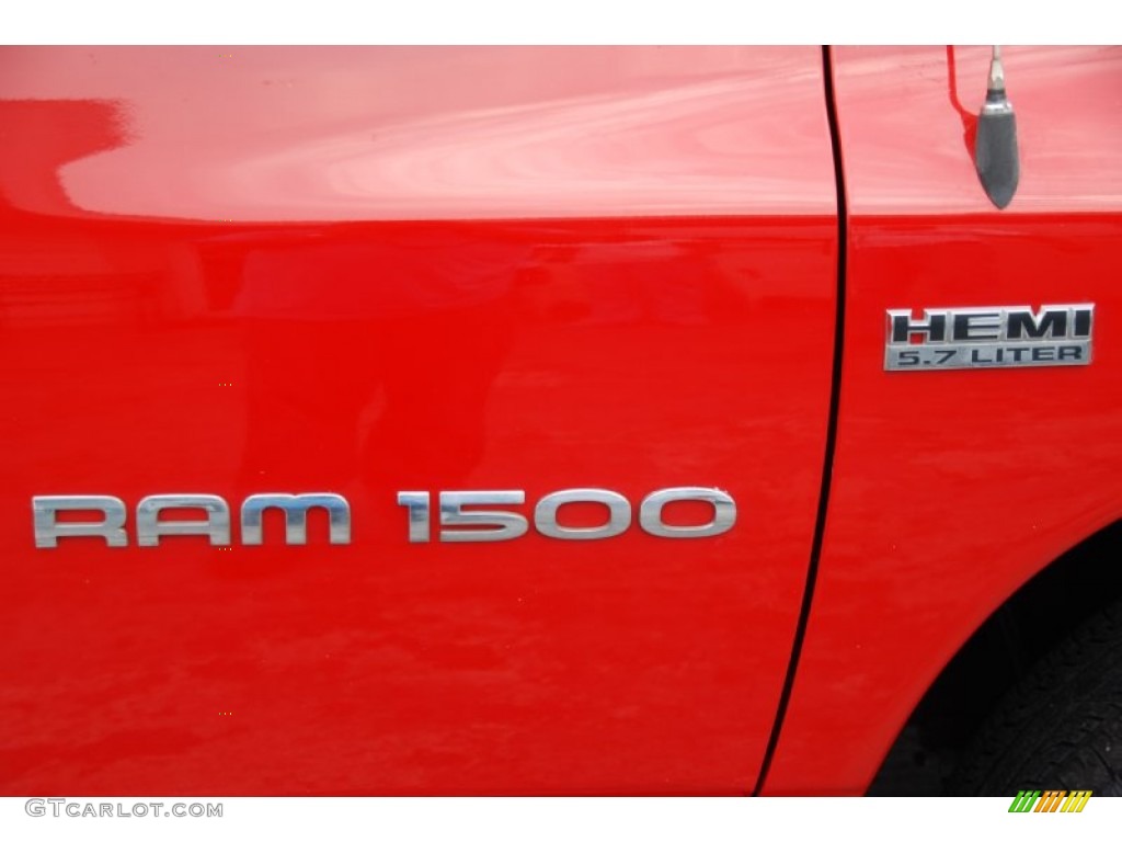 2007 Ram 1500 SLT Regular Cab - Flame Red / Medium Slate Gray photo #7