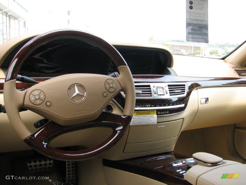 2011 Mercedes-Benz S 550 4Matic Sedan Cashmere/Savanah Dashboard Photo #50328609