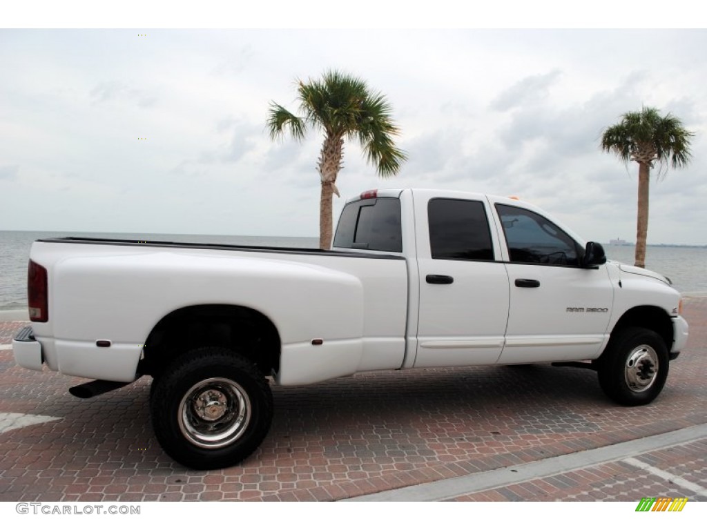 2004 Ram 3500 SLT Quad Cab 4x4 Dually - Bright White / Dark Slate Gray photo #12