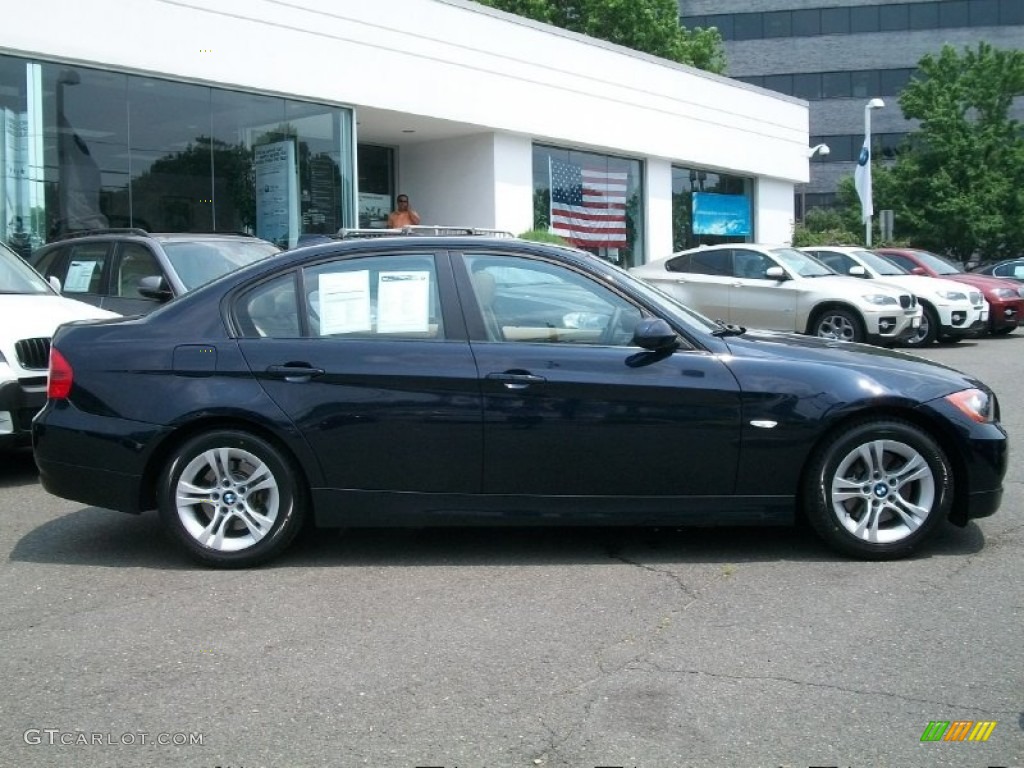 2008 3 Series 328xi Sedan - Monaco Blue Metallic / Beige photo #4