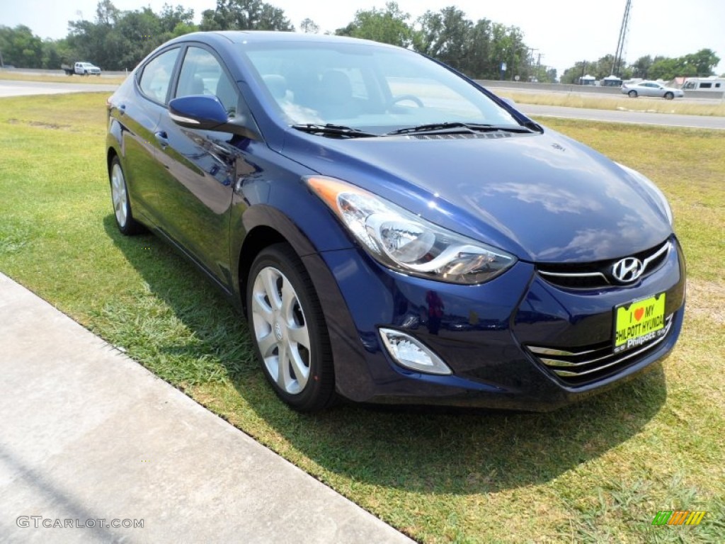 2011 Elantra Limited - Indigo Blue Pearl / Gray photo #1