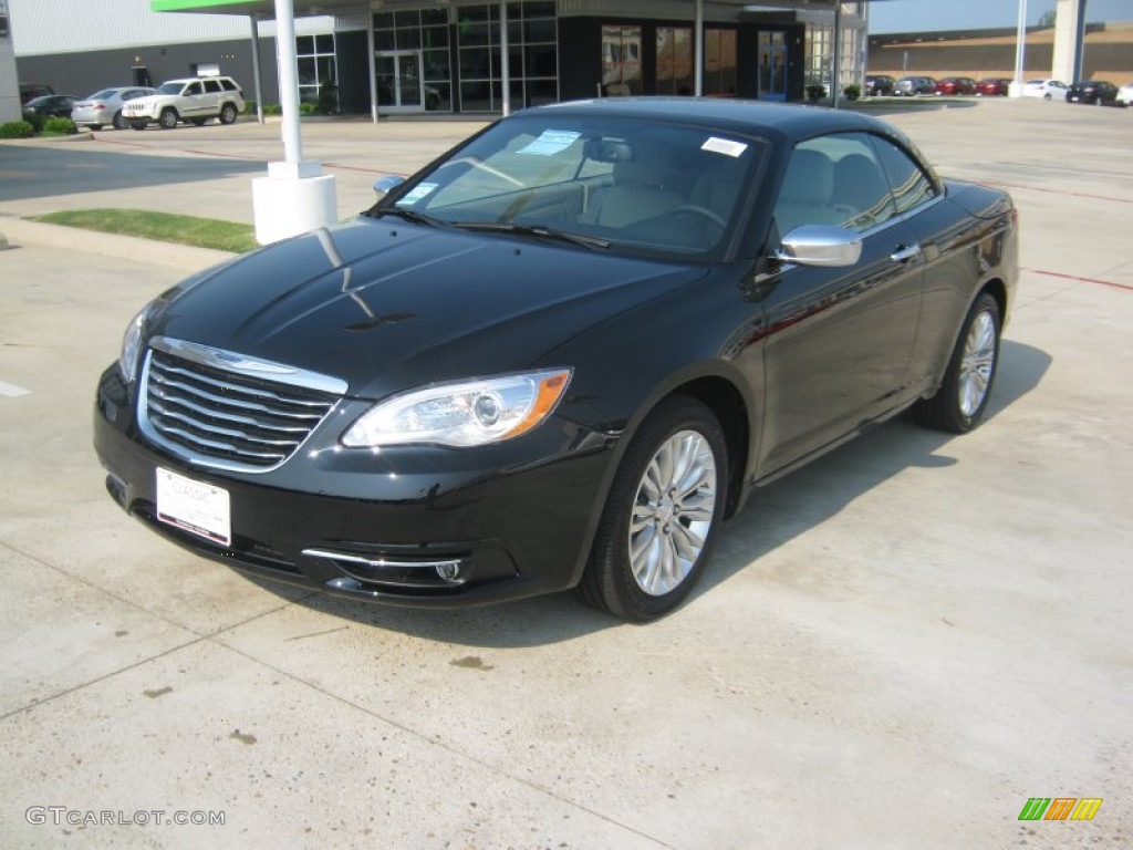 Brilliant Black Crystal Pearl 2011 Chrysler 200 Limited Convertible Exterior Photo #50336459