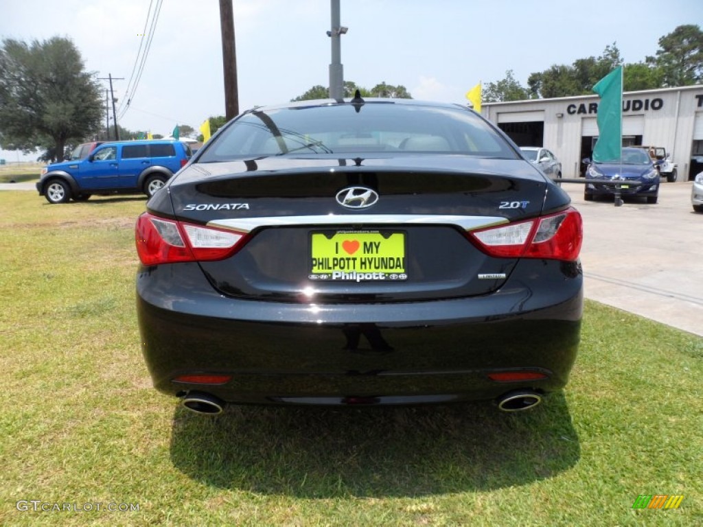 2011 Sonata Limited 2.0T - Midnight Black / Gray photo #4