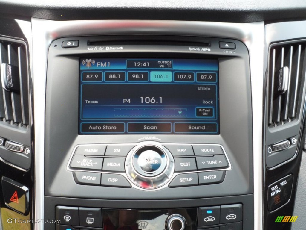 2011 Sonata Limited 2.0T - Midnight Black / Gray photo #30