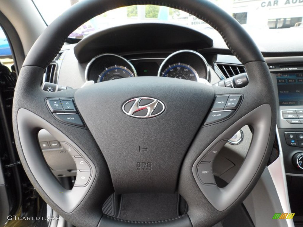 2011 Sonata Limited 2.0T - Midnight Black / Gray photo #36