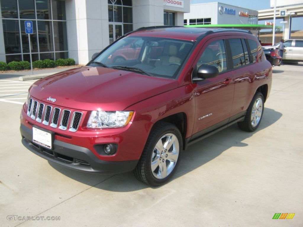2011 Compass 2.4 Limited - Deep Cherry Red Crystal Pearl / Dark Slate Gray/Light Pebble Beige photo #1