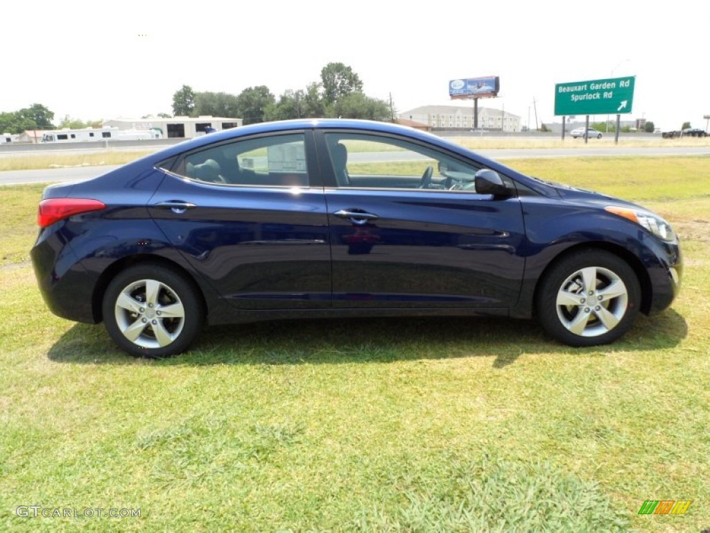 Indigo Night Blue 2012 Hyundai Elantra GLS Exterior Photo #50337759