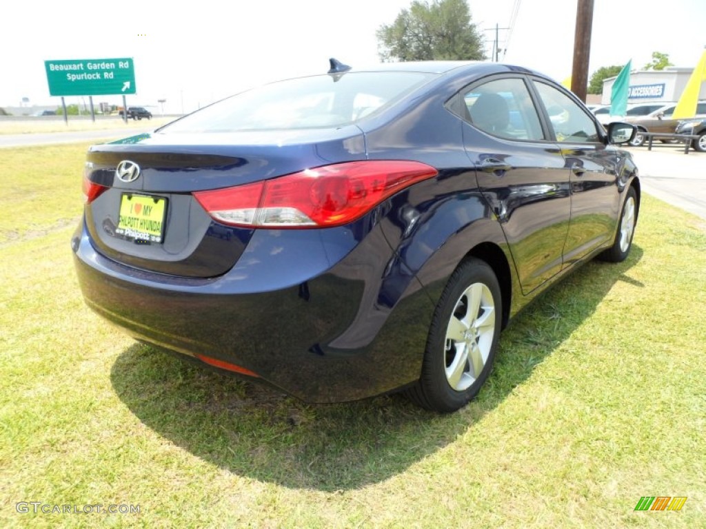 2012 Elantra GLS - Indigo Night Blue / Gray photo #3
