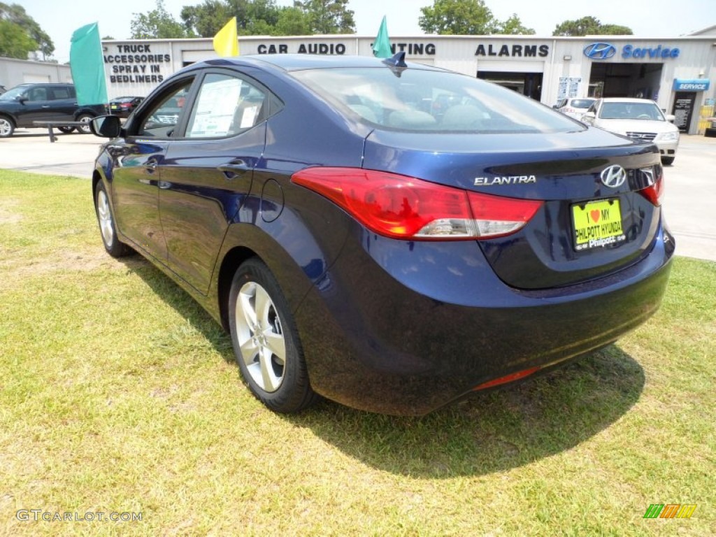 2012 Elantra GLS - Indigo Night Blue / Gray photo #5