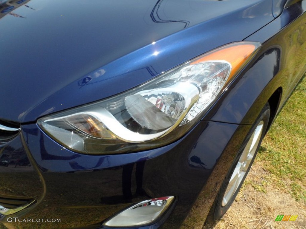 2012 Elantra GLS - Indigo Night Blue / Gray photo #9
