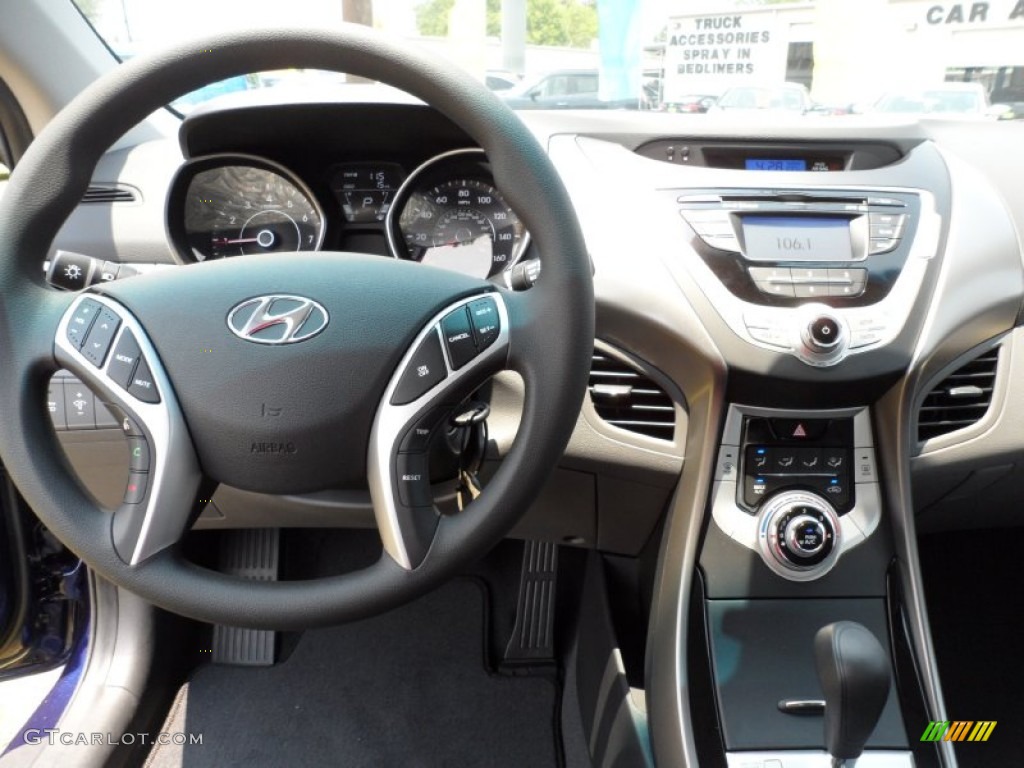 2012 Elantra GLS - Indigo Night Blue / Gray photo #25