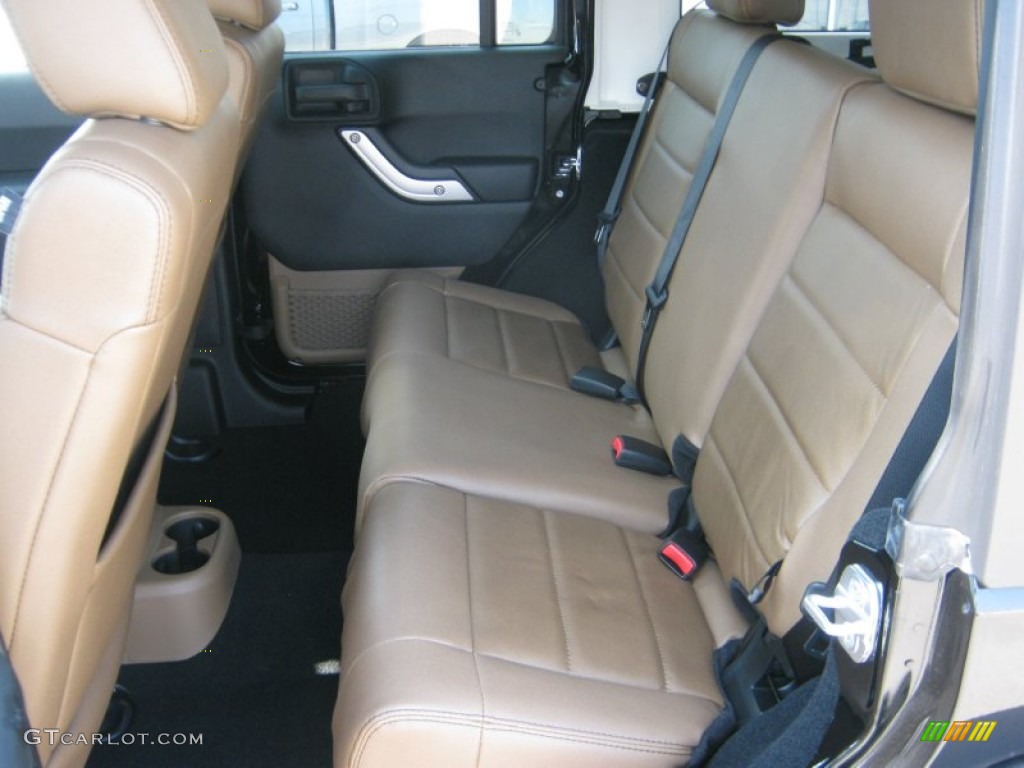 Black/Dark Saddle Interior 2011 Jeep Wrangler Unlimited Rubicon 4x4 Photo #50338703