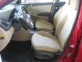 Beige 2012 Hyundai Accent GLS 4 Door Interior Color