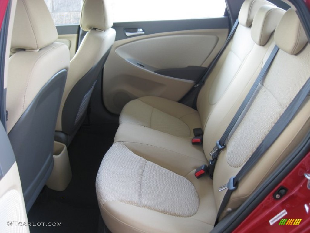Beige Interior 2012 Hyundai Accent GLS 4 Door Photo #50339374