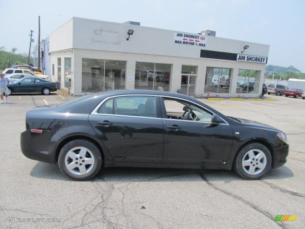 2008 Malibu LS Sedan - Black Granite Metallic / Titanium Gray photo #2