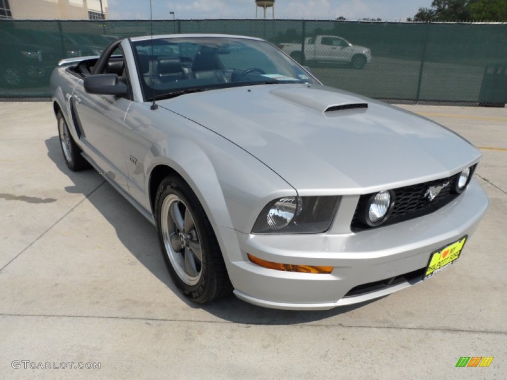 2007 Mustang GT Premium Convertible - Satin Silver Metallic / Dark Charcoal photo #1