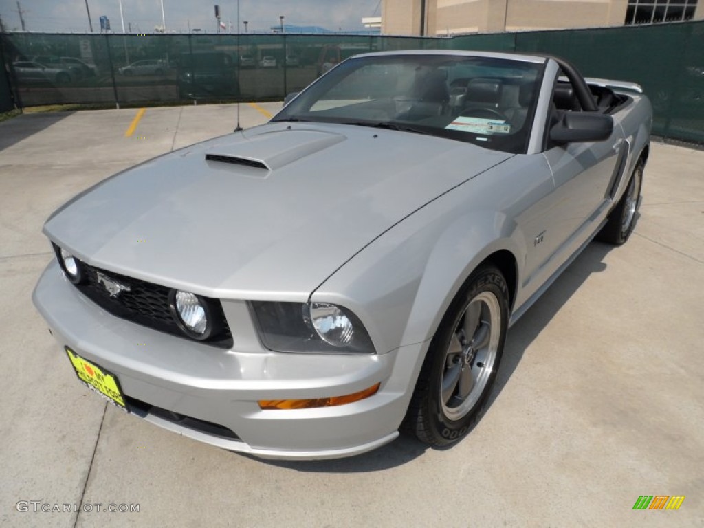 2007 Mustang GT Premium Convertible - Satin Silver Metallic / Dark Charcoal photo #7