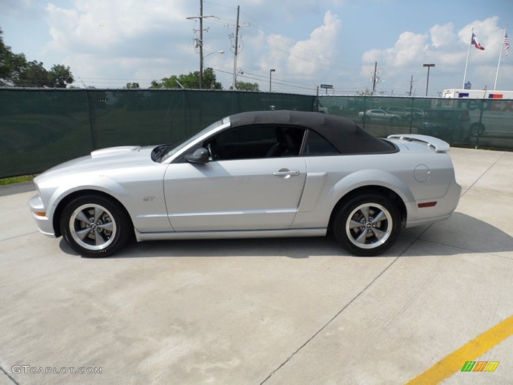 2007 Mustang GT Premium Convertible - Satin Silver Metallic / Dark Charcoal photo #45
