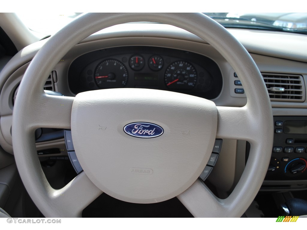 2004 Ford Taurus SES Sedan Medium Parchment Steering Wheel Photo #50341502