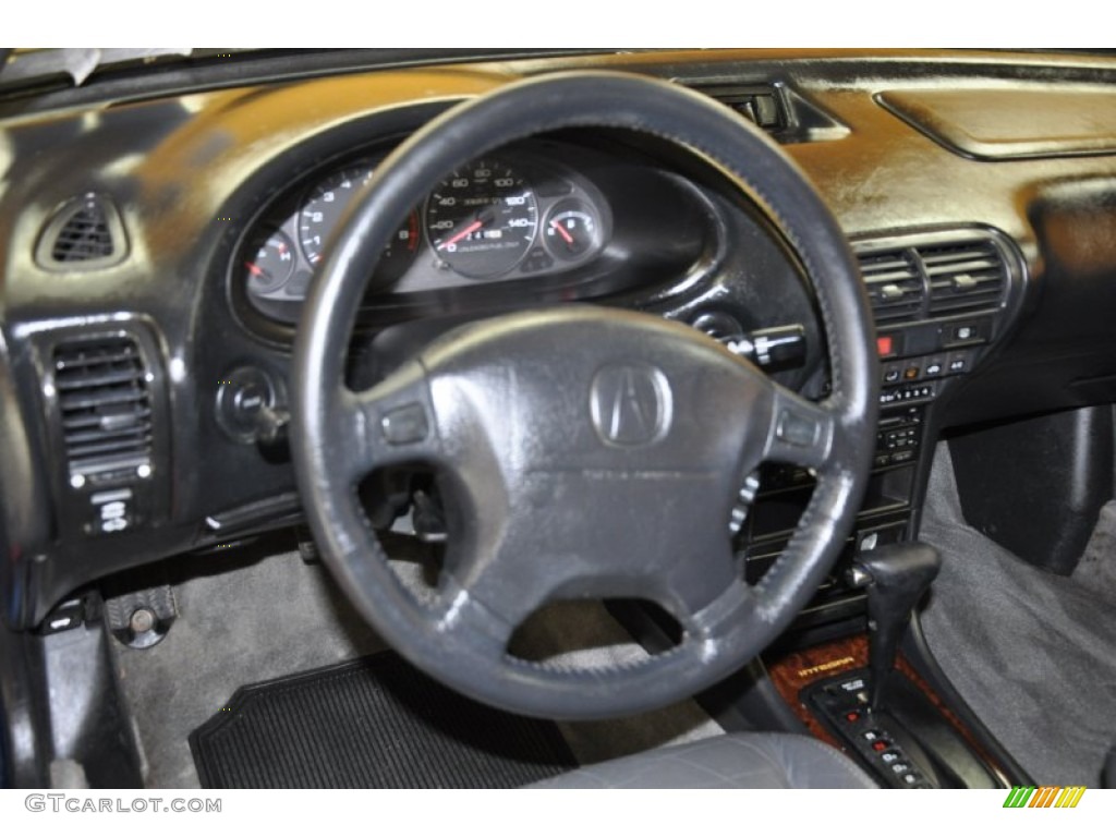 1998 Acura Integra GS Sedan Ebony Steering Wheel Photo #50342373