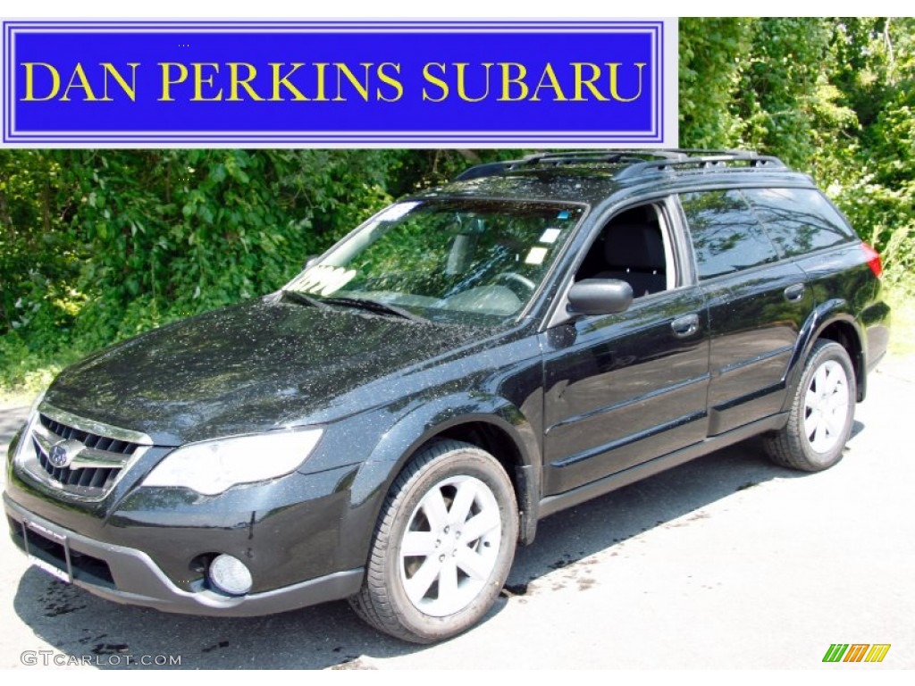 2009 Outback 2.5i Special Edition Wagon - Obsidian Black Pearl / Off Black photo #1