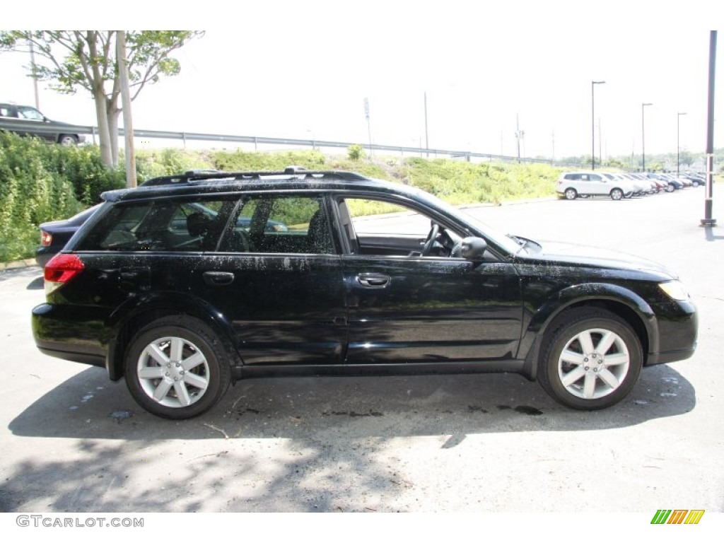 2009 Outback 2.5i Special Edition Wagon - Obsidian Black Pearl / Off Black photo #4