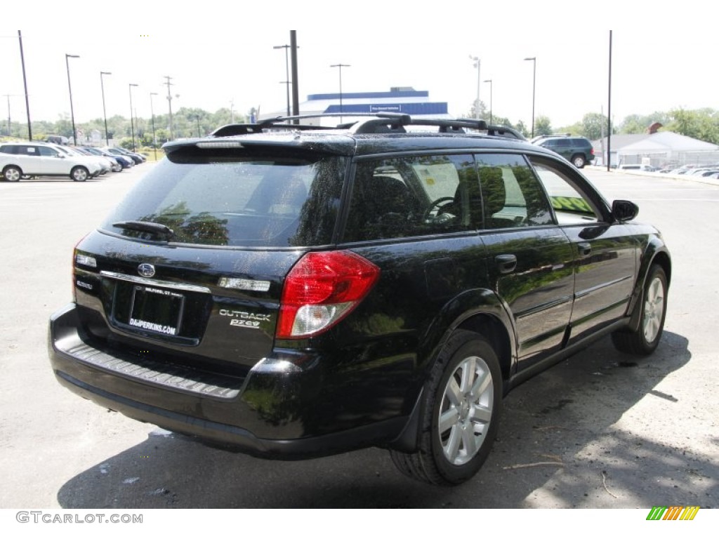 2009 Outback 2.5i Special Edition Wagon - Obsidian Black Pearl / Off Black photo #5