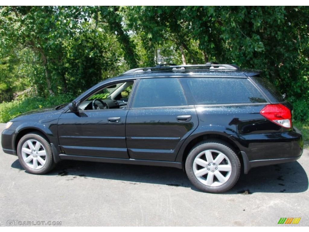 2009 Outback 2.5i Special Edition Wagon - Obsidian Black Pearl / Off Black photo #10