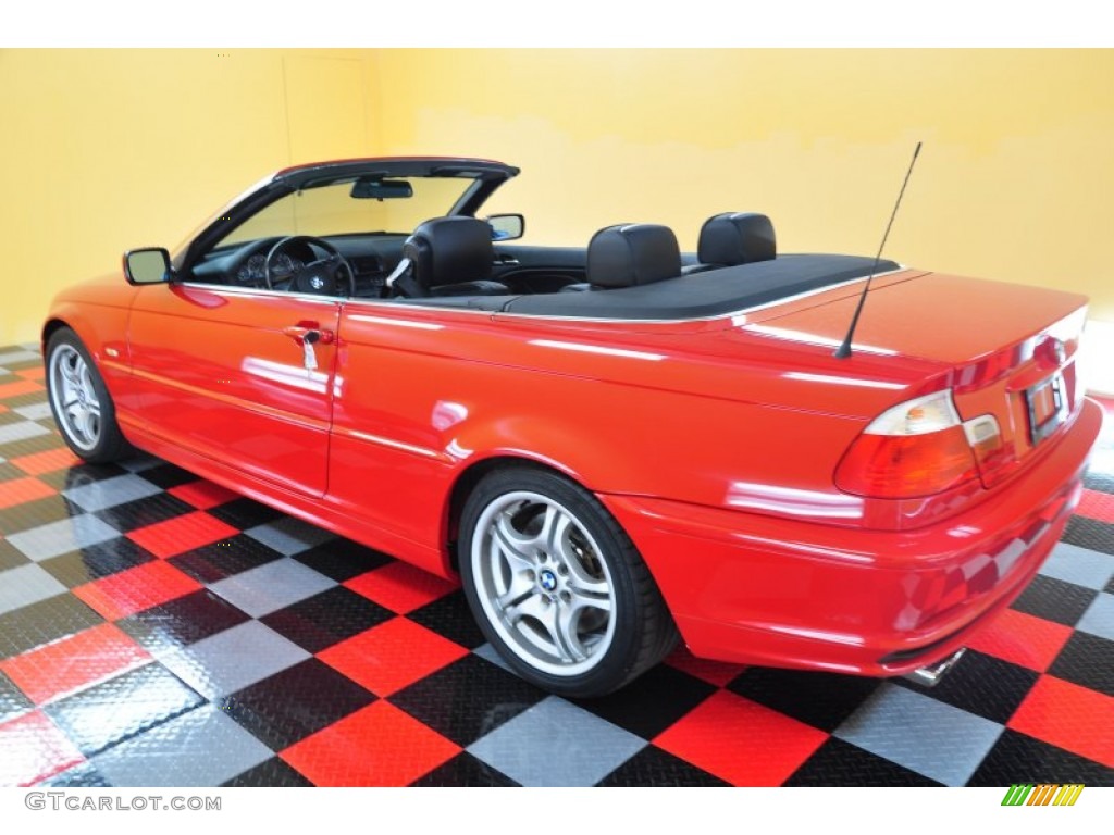2002 3 Series 330i Convertible - Electric Red / Black photo #2