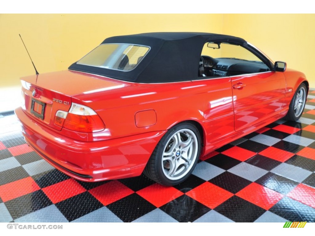 2002 3 Series 330i Convertible - Electric Red / Black photo #4