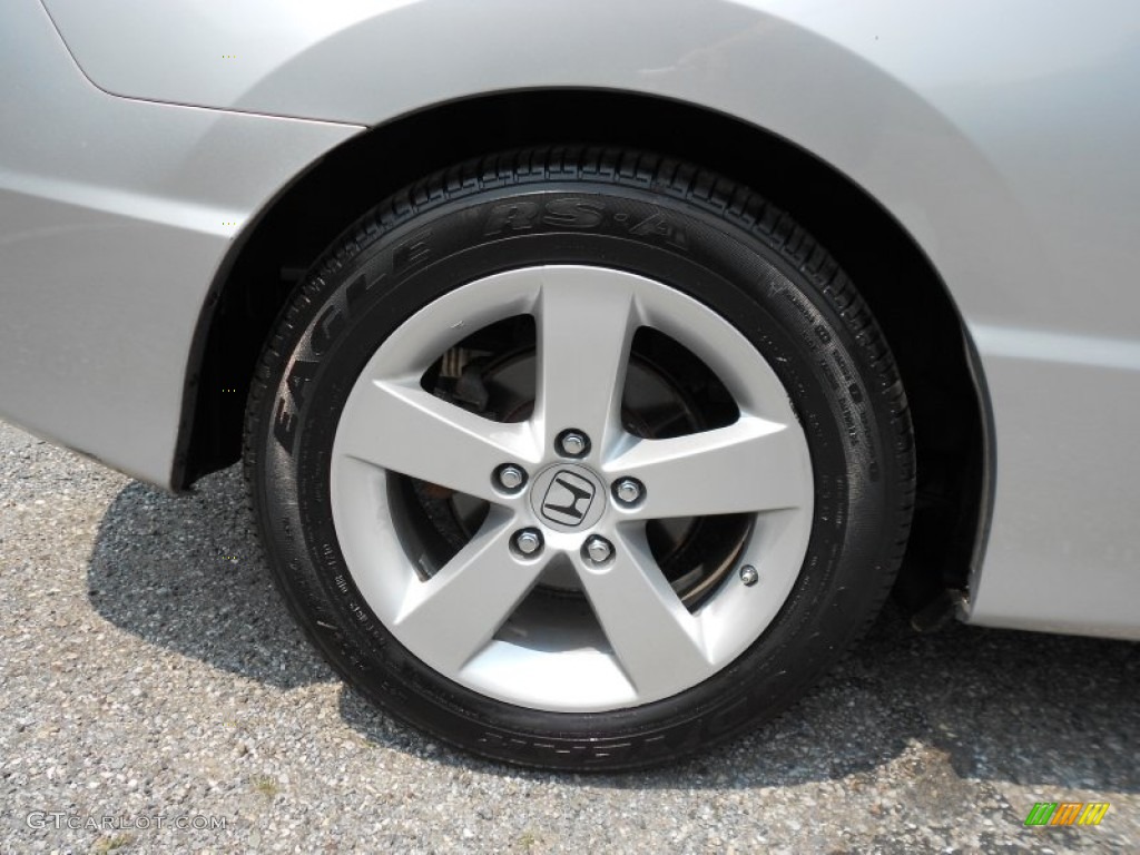 2008 Civic EX Coupe - Alabaster Silver Metallic / Gray photo #12
