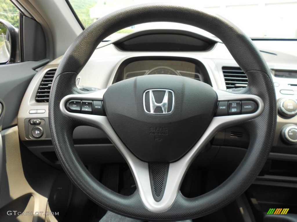 2008 Civic EX Coupe - Alabaster Silver Metallic / Gray photo #16