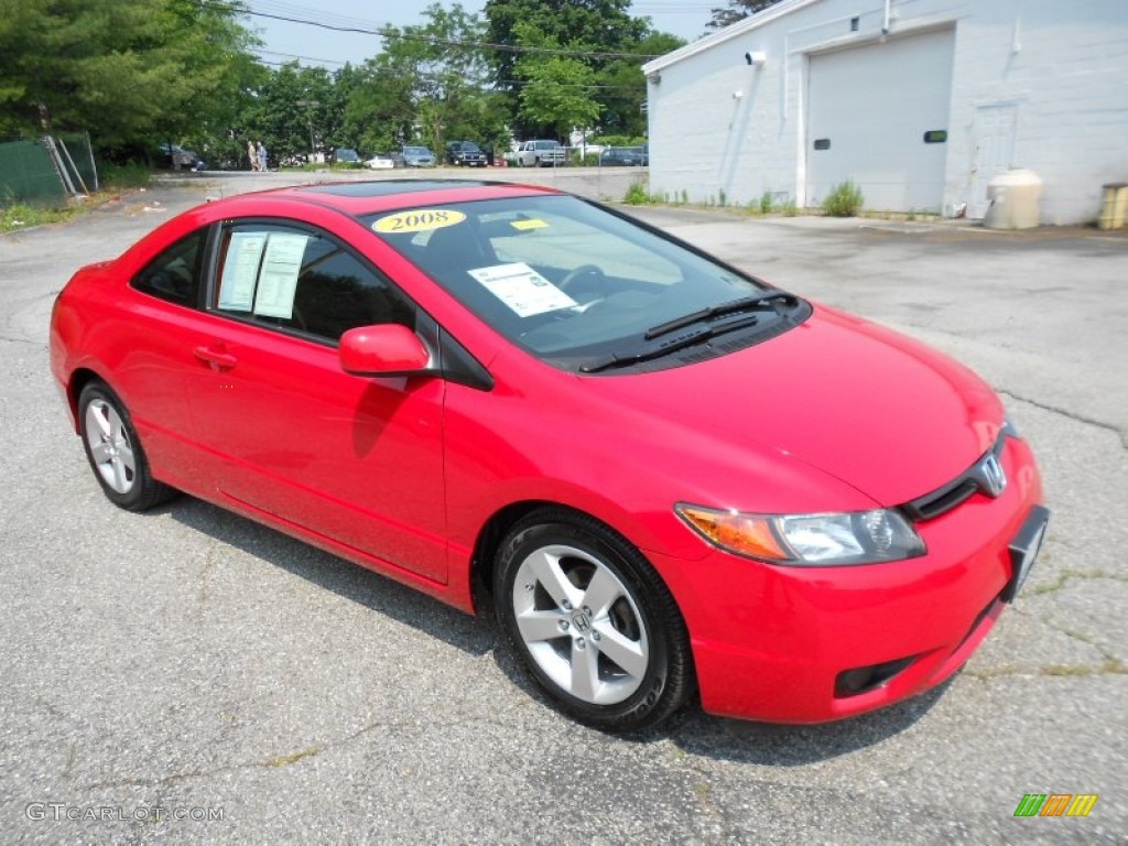 2008 Civic EX Coupe - Rallye Red / Ivory photo #1