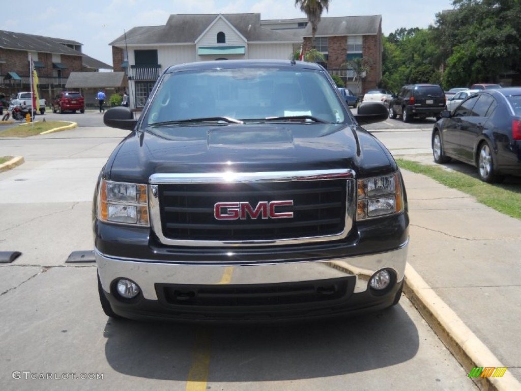 2008 Sierra 1500 SLE Extended Cab - Onyx Black / Light Cashmere photo #2