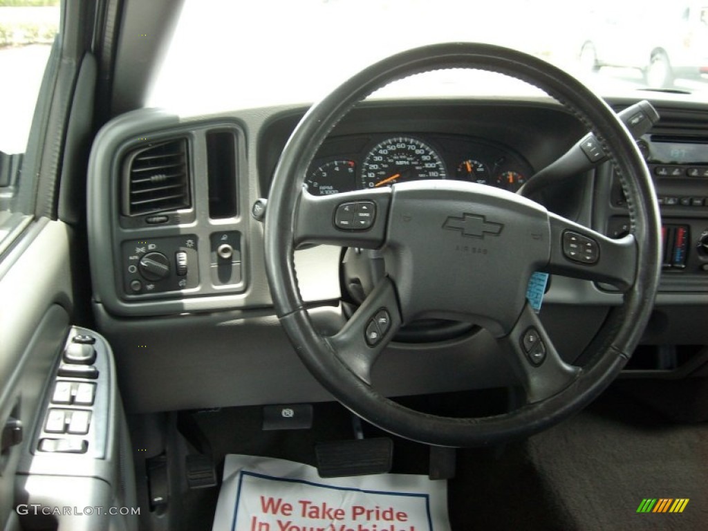 2006 Chevrolet Silverado 2500HD LT Crew Cab Dark Charcoal Steering Wheel Photo #50346468
