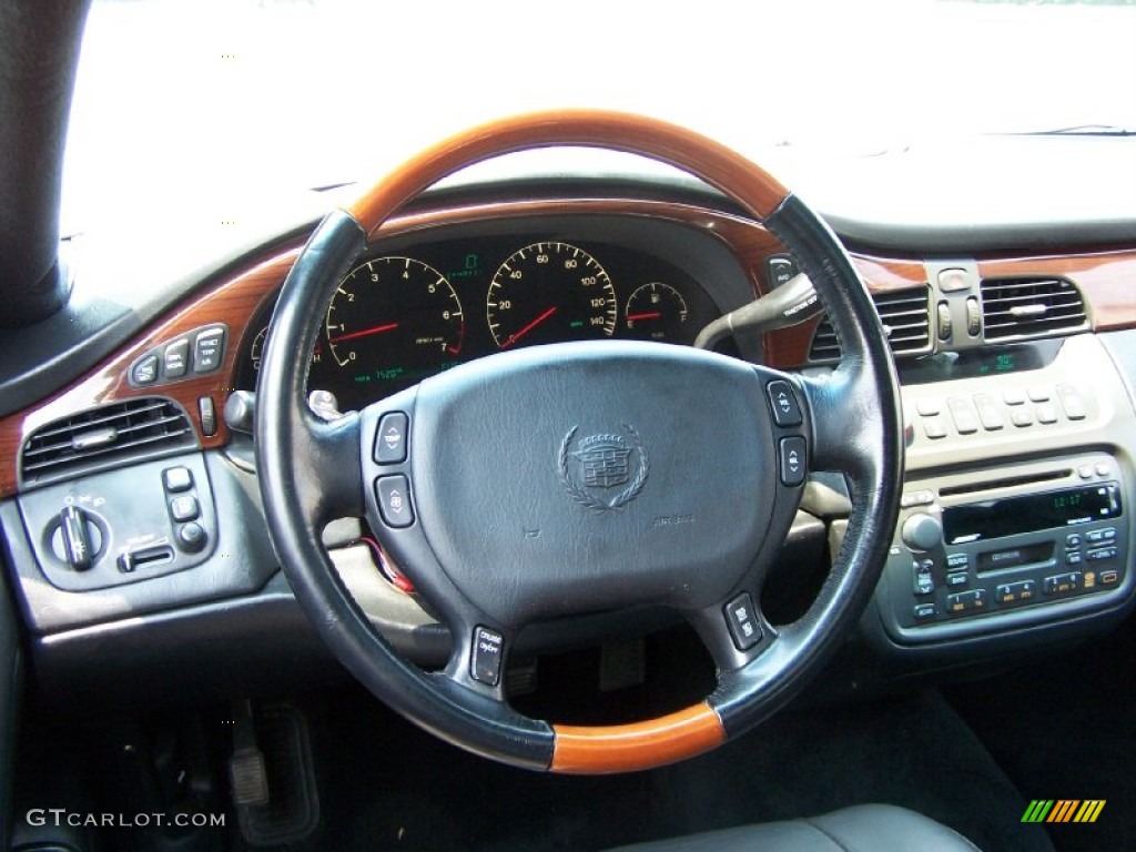 2000 Cadillac DeVille DHS Black Steering Wheel Photo #50346852