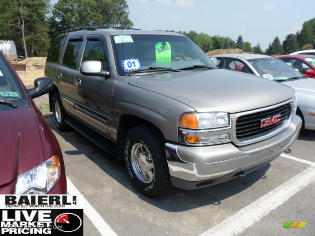 2001 Yukon SLT 4x4 - Pewter Metallic / Medium Dark Pewter/Shale photo #1