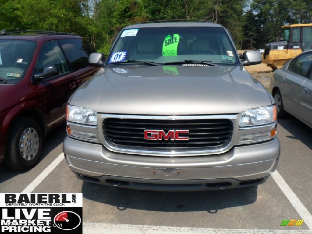 2001 Yukon SLT 4x4 - Pewter Metallic / Medium Dark Pewter/Shale photo #2