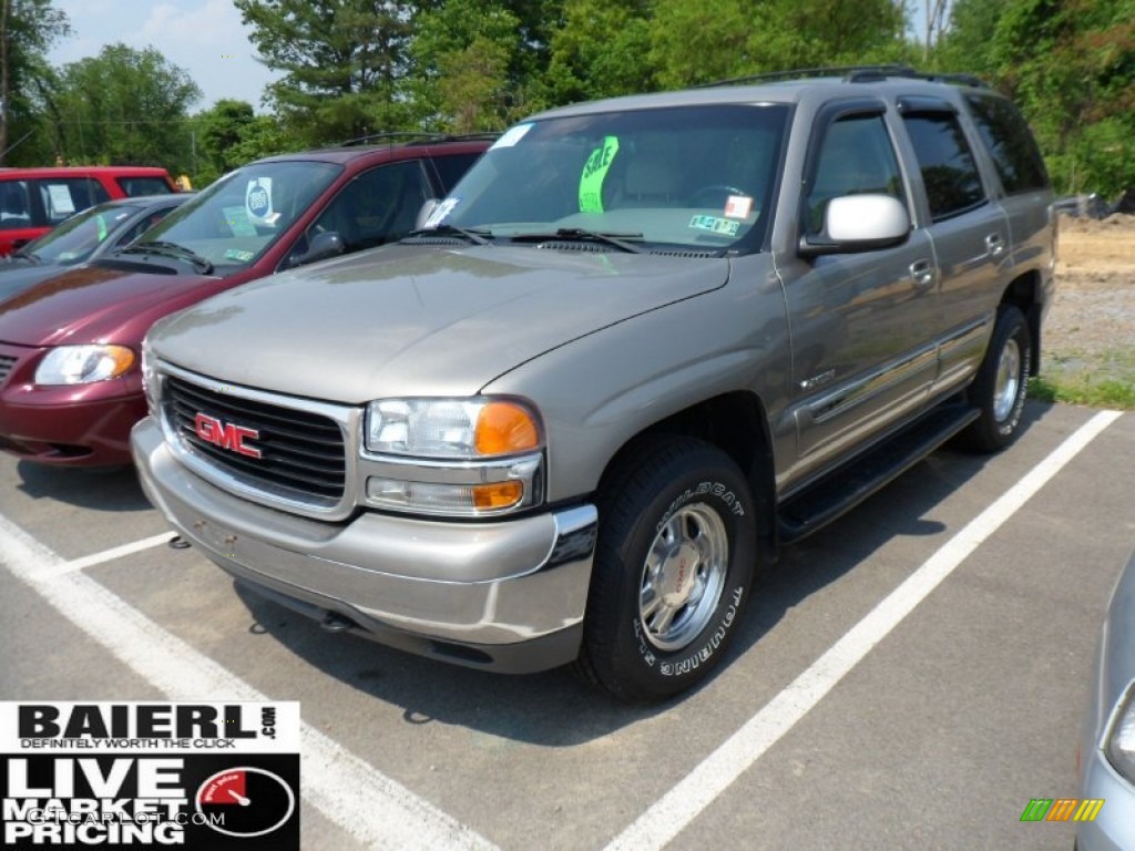 2001 Yukon SLT 4x4 - Pewter Metallic / Medium Dark Pewter/Shale photo #3