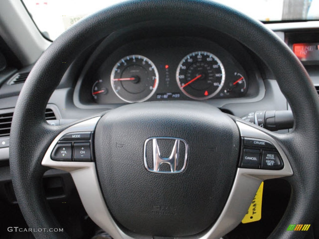 2010 Honda Accord LX-S Coupe Black Steering Wheel Photo #50348199