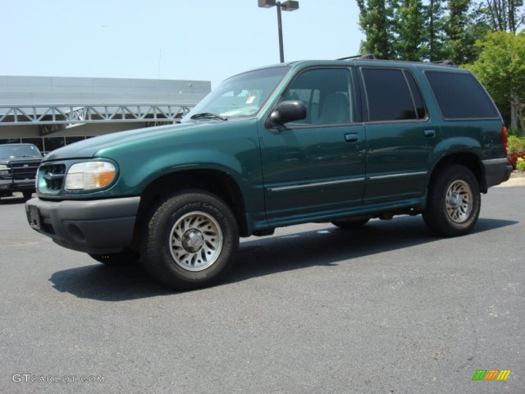 2000 Explorer XLS 4x4 - Spruce Green Metallic / Medium Graphite photo #2